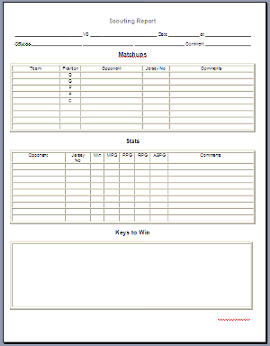 Scouting Report Example 4