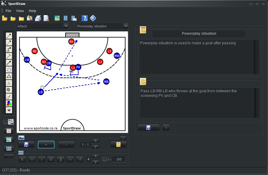 SportDraw Handball playbook software