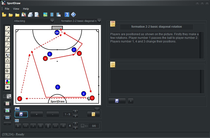 SportDraw Futsal(Soccer Indoor) playbook software