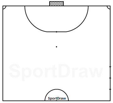 SportDraw Futsal(Soccer Indoor) half playfield