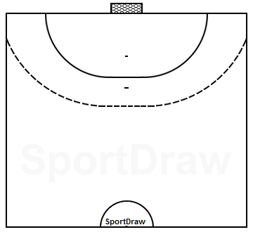 SportDraw Handball court half