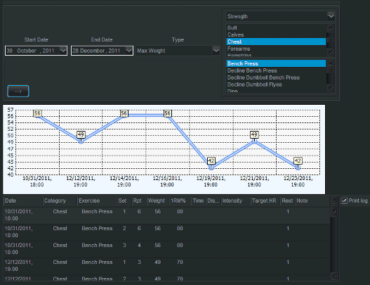 Player Workout Tracking