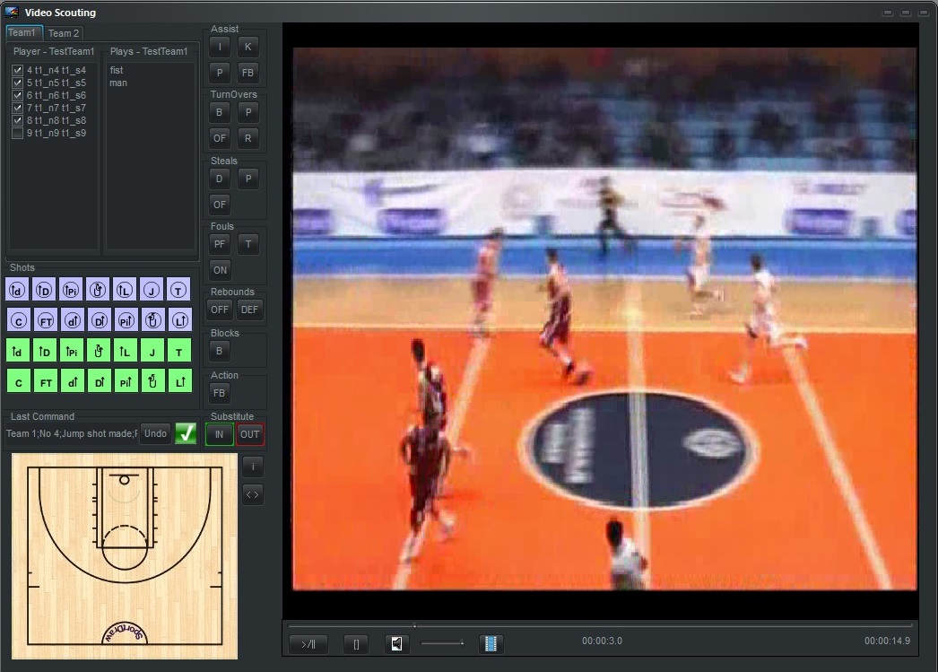 BasketScouting used for scouting of basketball game